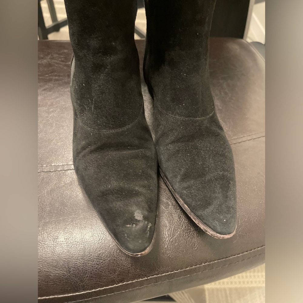 Authentic Prada suede side zipper pointy toe riding boots 38 - Picture 3 of 11